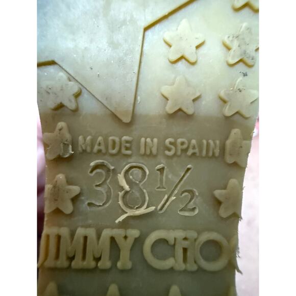 Jimmy Choo Purple Wedge Suede Upper Heels for Women Size 38.5 Us 8 gold accents - Picture 9 of 9